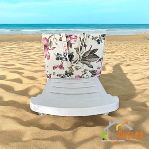 Strandtasche, faltbares Lieblings-Sonnenbank-Pad, wasserabweisend und abnehmbar, tragbare Sonnenbank-Matte, Tasche mit 4 separaten Funktionen, Terrasse-lounge-Matte