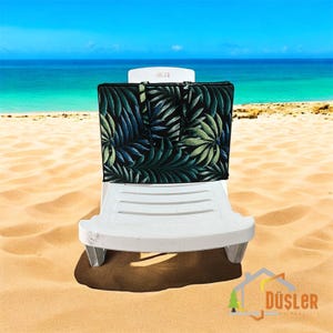 Strandtasche, tragbare Sonnenliegematte, Tasche mit 4 separaten Funktionen, faltbare Sonnenbank-Polster, wasserabweisend und abnehmbar, Terrasse-lounge-Matte, tropisch