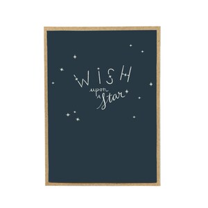 Wenskaart Wish Upon A Star Positiviteitskaart Aanmoedigingskaart Sterrenhemelkaart voor afstuderenkaart Opbeurende wenskaart voor nieuwe baan