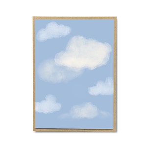 Carte de voeux Haut dans les nuages pour voyageur aventurier Carte d'aviateur pour pilote Carte de correspondance d'agent de bord pour l'aviation