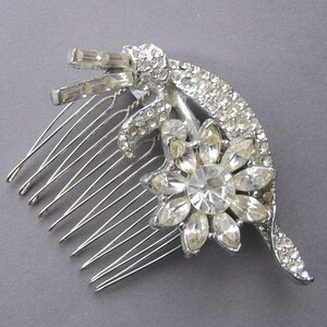 Floral Bridal Hair Comb Vintage Adorned image 4