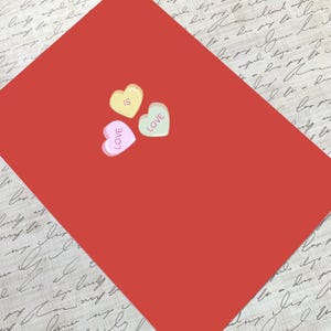 LOVE is LOVE Valentinskarte für Liebste, Geliebte, Partner, Lebensgefährtin, LGBTQ Valentinskarte, Candy Konversation Herzkarte für