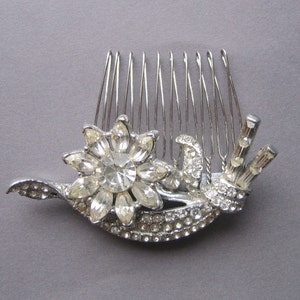 Floral Bridal Hair Comb Vintage Adorned image 2