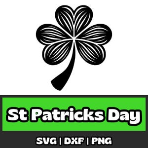 Three Leaf Clover SVG | Shamrock Cut File for Cricut & Silhouette | St. Patrick’s Day Clover Clipart | Irish Luck Svg Dxf Png