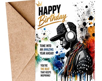 Hip Hop Style Birthday Card: Urban Style