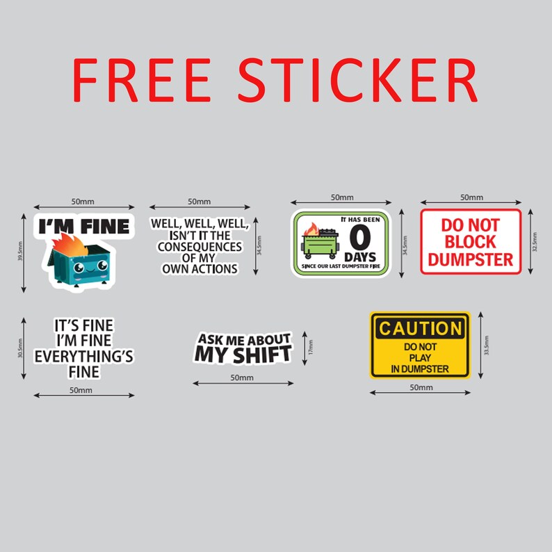 Dumpster Fire Desk Accessories, Funny Desk Decor, Dumpster