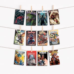 Set von 50 Marvel Comic Buch Postern - 100x150 Mini Superheld Prints für Wandcollage, Teen Zimmer, Popkultur, und nerdiges Zimmer Dekor