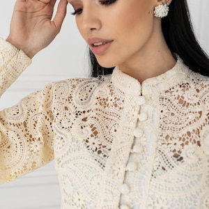 Sheer White Lace Dress: Romantic Cocktail Party Mini Dress