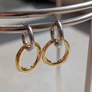 Linked Hoop Earrings Lightweight Gold Silver Modern