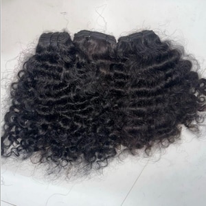 Indian Temple Natural Curly Texture weft hair bundles