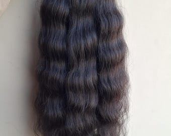 Virgin Indian Wavy Bulk Braiding Hair Extensions- Natural Human Hair for Women - 300g