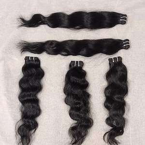 100% Raw unprocessed Weft Bundle  Hair extension ,Wavy Texture Available