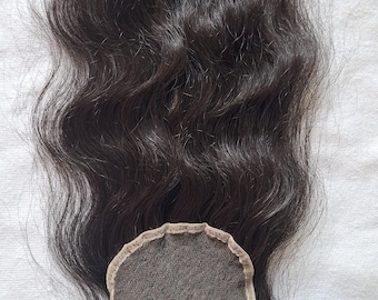 Onbewerkt Indiaas mensenhaar HD Lace Closure 5*5 - Natuurlijk zwart, golvend, handgemaakt, pruikenmakerij