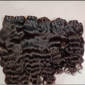 ヴァージンヒューマンヘアウェーブテクスチャウェフトヘアバンドルナチュラルブラウンカラー在庫あり