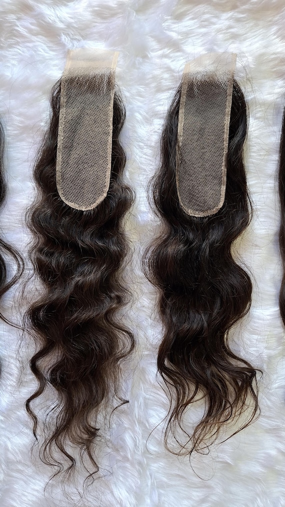 Swiss Lace Closure 2*6 | Natural Color, Wavy | Raw Indian Hair Extension