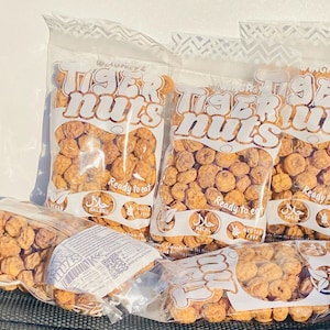 TIGERNUTS- Large size juicy nuts Cleaned, Washed, Sorted, Easy-Chew, Ready to eat