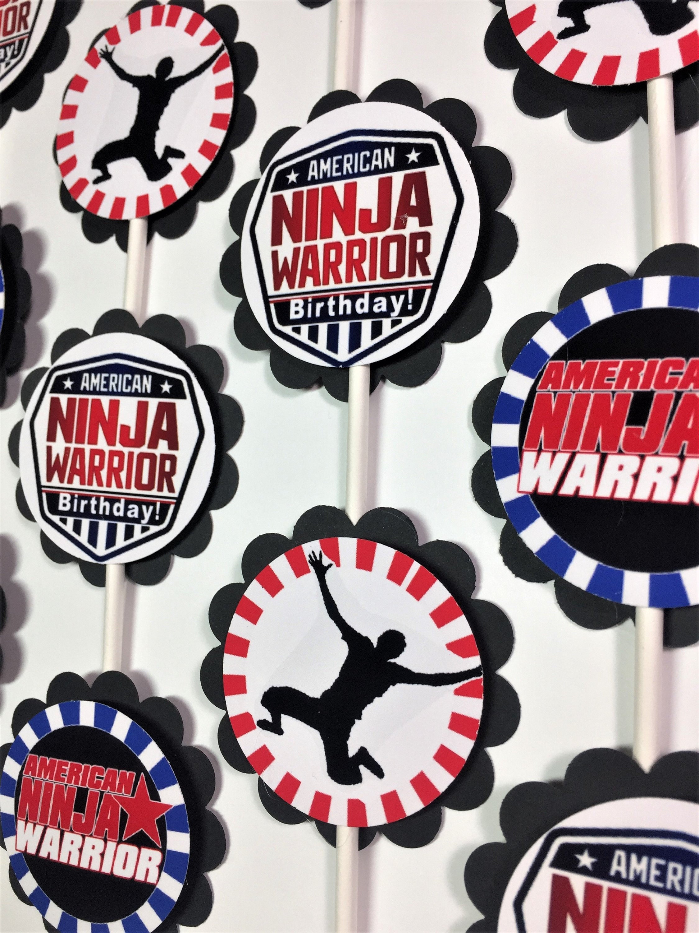 30 American Ninja Warrior Birthday Dimensional Cupcake Toppers | Etsy