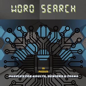 English Technology Word Search Puzzle Book for Adults – Printable Activity Pages