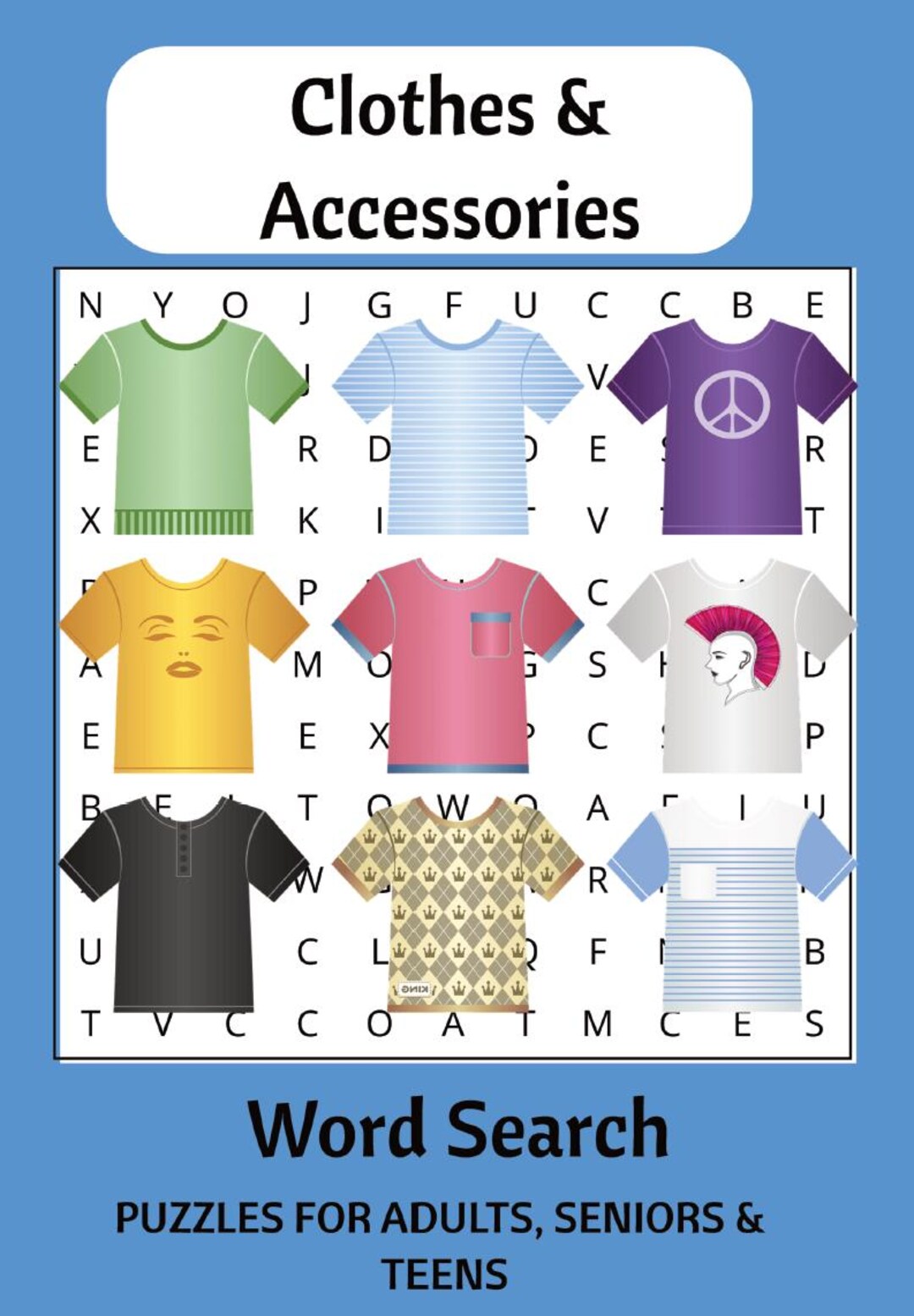 Clothes & Accessories Word Search Puzzle Book | 56 Puzzles | 112 Pages ...