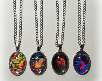 music album inspired pendant necklace — adrianne lenker, radiohead, tv girl, handmade accessory