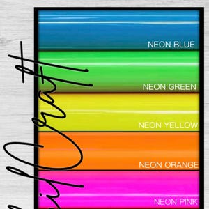 Neon HTV värmeöverföringsvinyl för Cricut Crafters