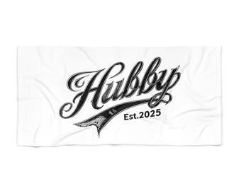 Beach Towel for Hubby | Wedding Gift, Est. 2025 pesonalized