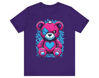 Bandaged Teddy Bear T-Shirt: Fun Cartoon Graphic Tee