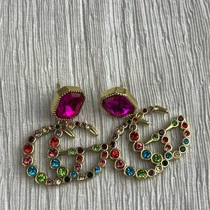 Gucci Gold Multicolour GG Stud Earrings