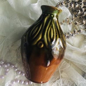 Vintage Antique Cornflowers Majolica Minimal Ceramics Vase