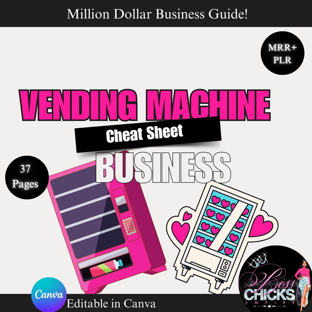 Vending Machine Business Startup Guide, PLR MRR Ebook (digital Download ...