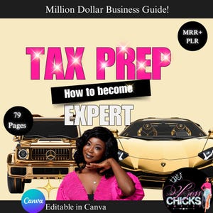 Tax Preparer E-book PLR & MRR, Tax Prep Master Guide, Tax Business Guide Done For You Digital Product Business, Rebrand And Resell