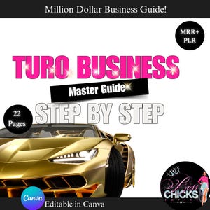 Turo Business Guide PLR & MRR, Car Rental Business Ebook, Car Sharing Business, Small Business Startup Guide, Rebrand And Resell Ebook