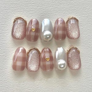 3d cat eye nails/ hand painted nails /custom press on nails/ hand made Press on Nails/Faux Acrylic Nails/ Gel Nails/Press on Nail