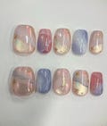 Ombre Glitter Star Press On Nails: Hand-Painted Faux Acrylics product logo