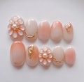 3D Flower Press On Nails: Hand-Painted Faux Acrylic Gel Nails product logo
