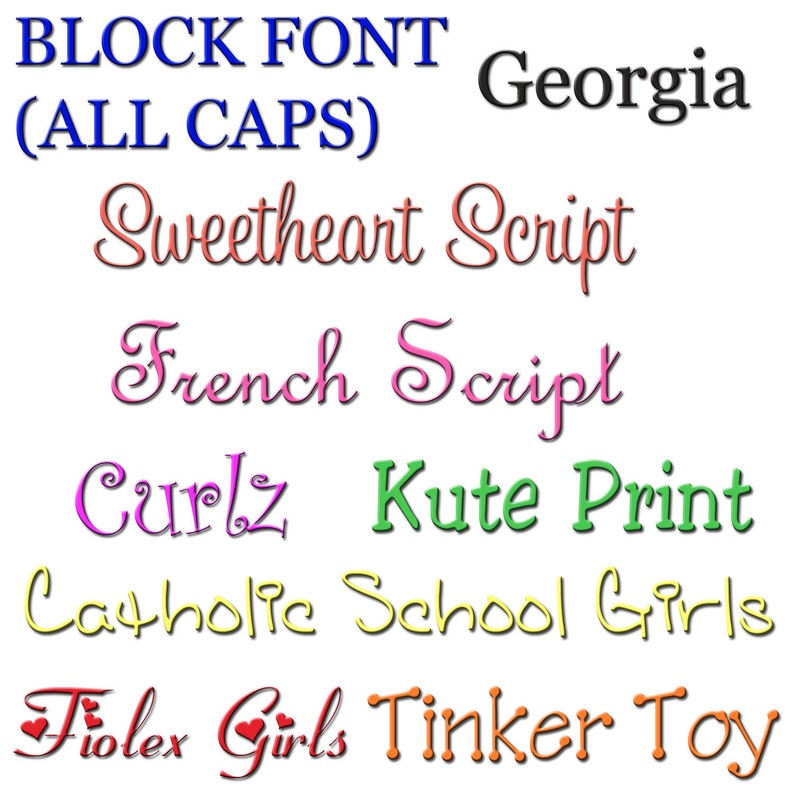 fonts available from Kute Kiddo