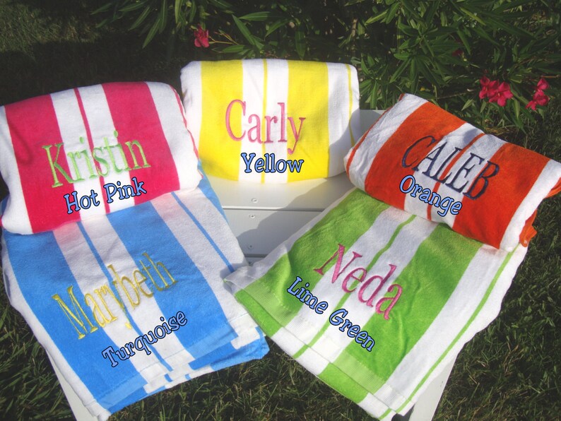 11 Personalized Beach Towels Mix and Match Etsy
