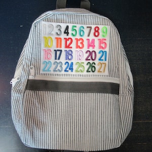 Personalized Mini Backpack in 5 Seersucker Colors, Diaper bag, Back to School image 8