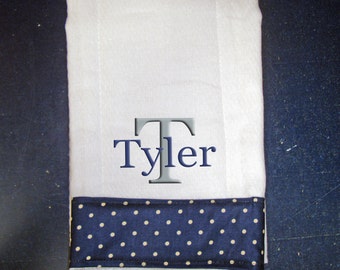 Personalized Burp Cloth Baby Shower Gift for New Mom Newborn Gift Monogrammed Baby Gift