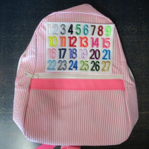 Personalized Mini Backpack in 5 Seersucker Colors, Diaper bag, Back to School image 9