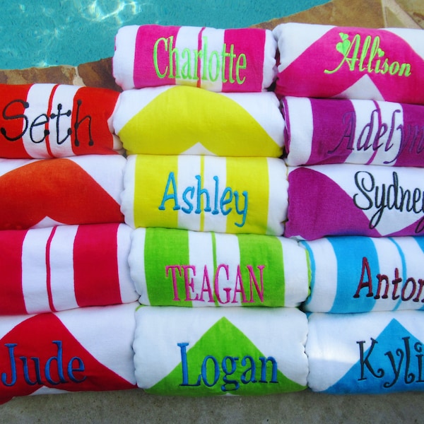 Rainbow Beach Towel Etsy