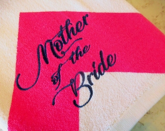 Personalized Mother of the Bride Beach Towel: Wedding Gift