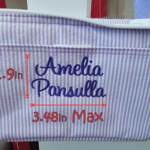 Personalized Seersucker Lunch Box: Embroidered Insulated Cooler Bag bild 8