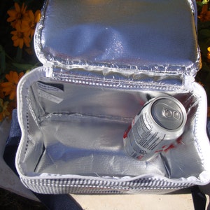 Personalized Seersucker Lunch Box: Embroidered Insulated Cooler Bag bild 5