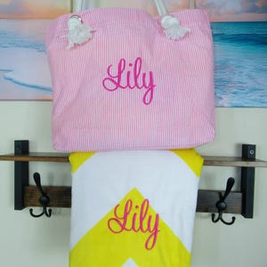 Personalized Beach Bag and Towel Set - Custom Summer Essentials