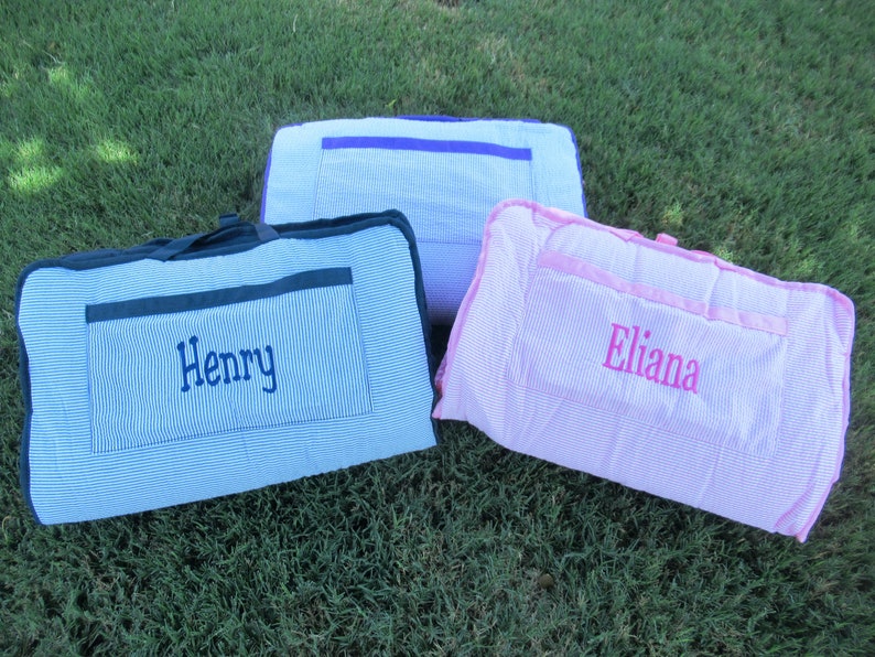 Personalized Nap Mat Large Size Including Blanket, Pad, and Pillow image 1