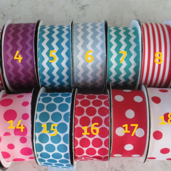 Ribbon Choices from Kute Kiddo Embroidery and Wholesale--DO NOT PURCHASE this listing---