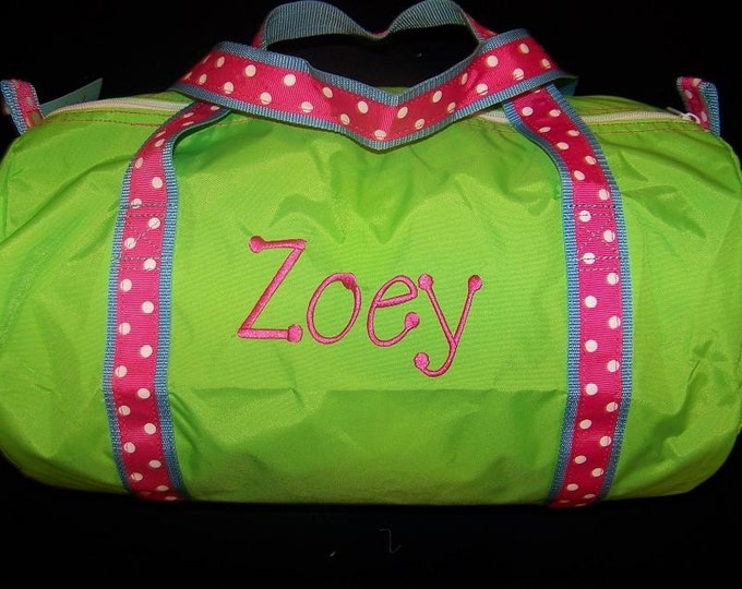 Duffel Bag Embroidered With Name or Initials Click for MORE Etsy
