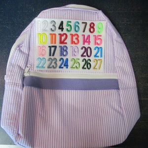 Personalized Mini Backpack in 5 Seersucker Colors, Diaper bag, Back to School image 7