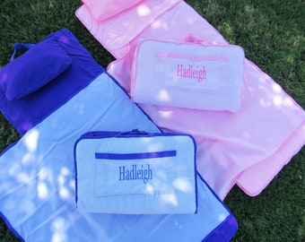 Personalized Nap Mat Large Size Including Blanket, Pad, and Pillow